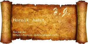 Hornik Judit névjegykártya